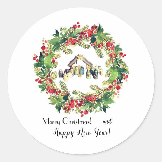 Sticker Rond Noël! (Devant)