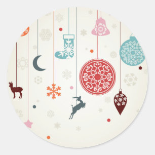 Sticker Rond Noël