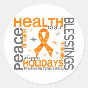 Sticker Rond Noël 4 flocons de neige de RSD