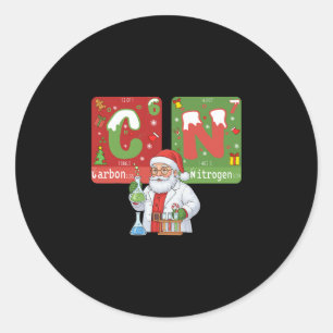 Sticker Rond Noël 67 Mème Science Chimie Humour Périodique
