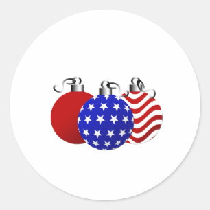 Sticker Rond Noël américain