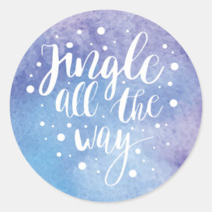 Sticker Rond Noël   Aquarelle - Jingle All Way Cote