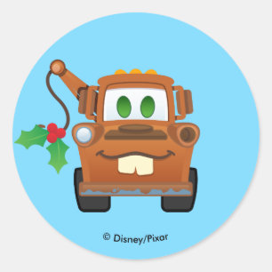 Sticker Rond Noël aux voitures  Camion Mat Tow