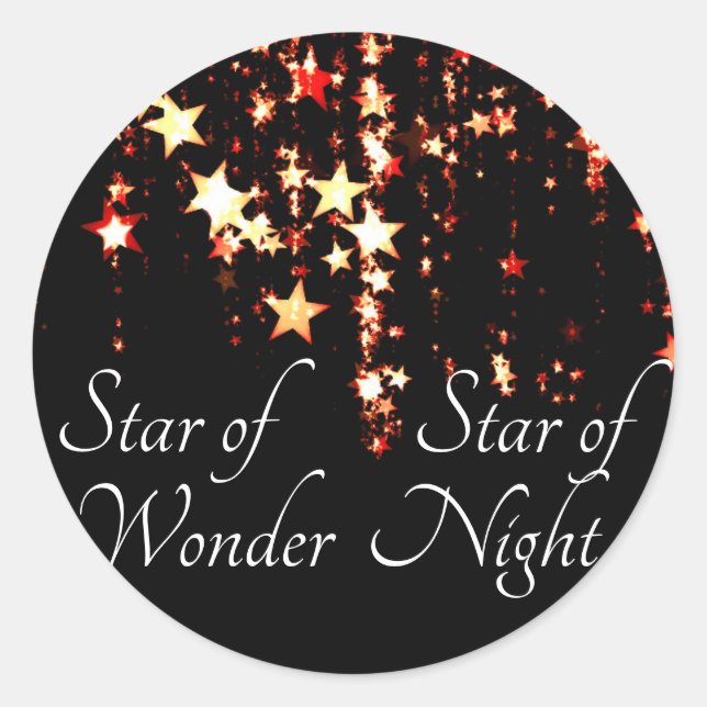 Sticker Rond Noël Carol Star of Wonder Star of Night (Devant)
