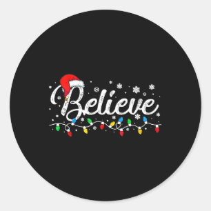 Sticker Rond Noël Croire Père Noël Noël Noël Fête de famille Ho
