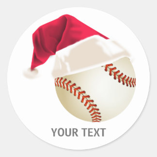 Sticker Rond noël de baseball