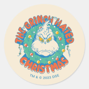 Sticker Rond Noël de Grinch haï