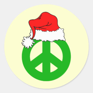 Sticker Rond Noël de la paix
