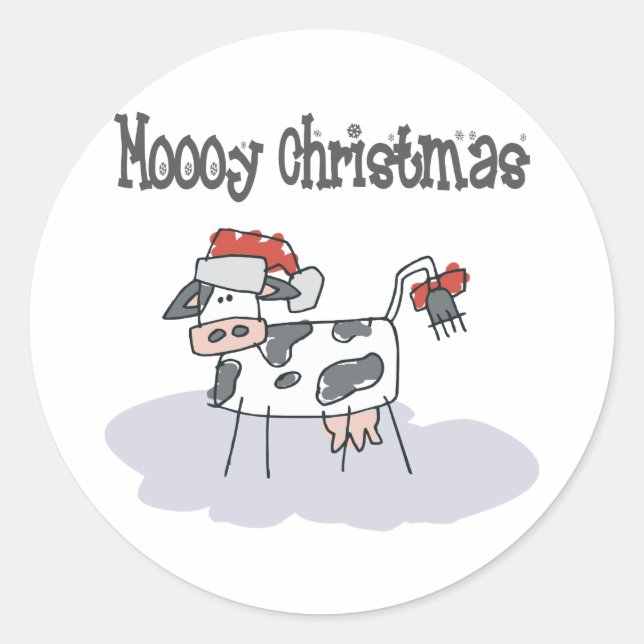 Sticker Rond Noël de Moooy (Devant)
