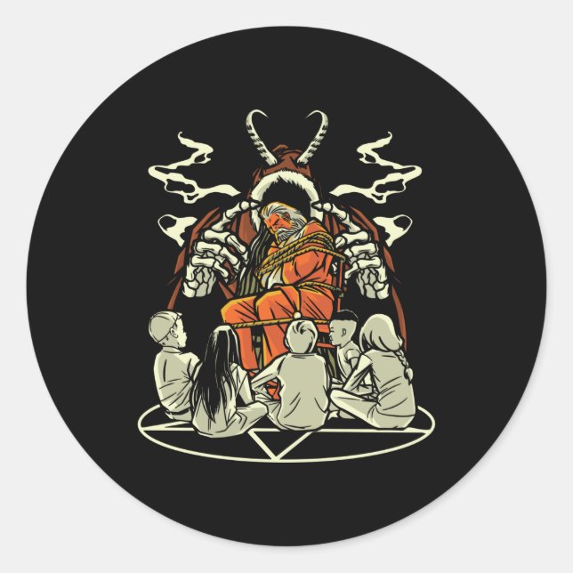 Sticker Rond Noël déplaisant (Devant)