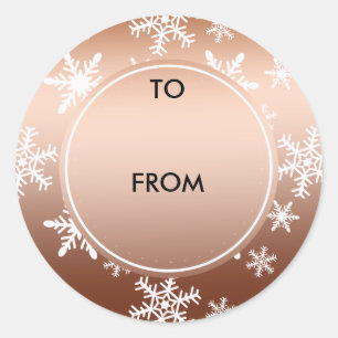 Sticker Rond Noël des Flèches blanches d'or