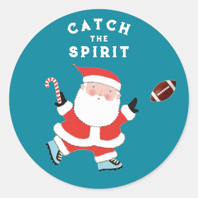 Sticker Rond Noël du football (Devant)