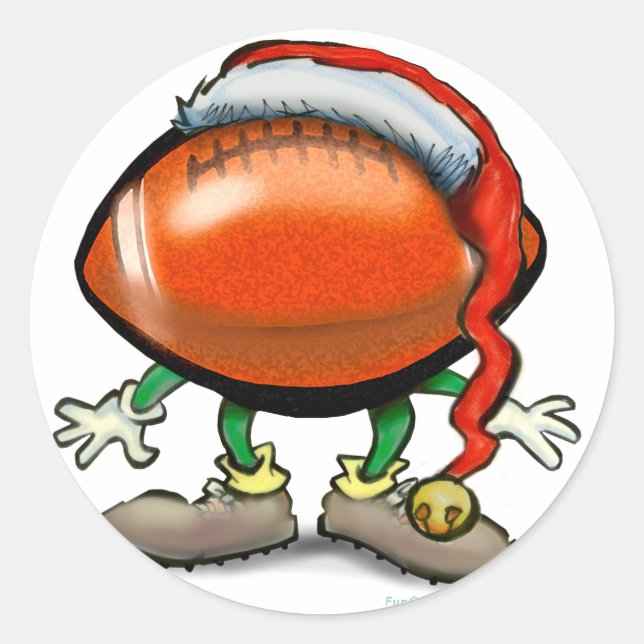 Sticker Rond Noël du football (Devant)