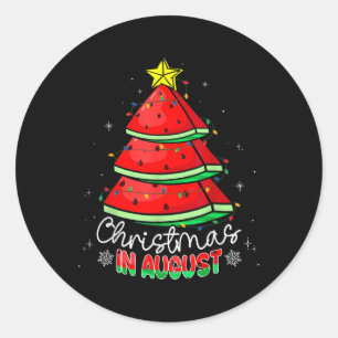 Sticker Rond Noël En Août Fantaisie Fantaisie Arbre de Noël