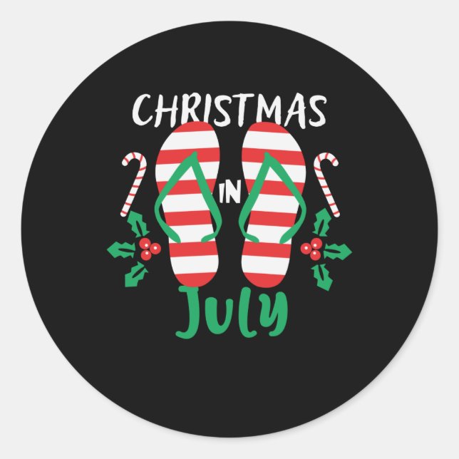 Sticker Rond Noël En Juillet (Devant)