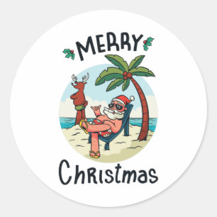 Sticker Rond Noël en juillet
