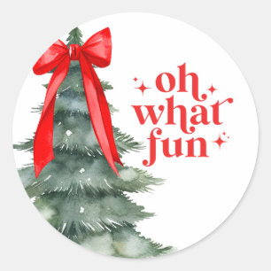 Sticker Rond Noël Fête Oh Quel Amusement
