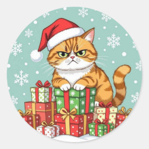 Sticker Rond Noël Grincheux