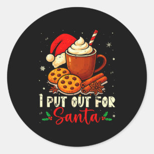 Sticker Rond Noël Je Mets De Côté Pour Le Père Noël Drôle Xmas
