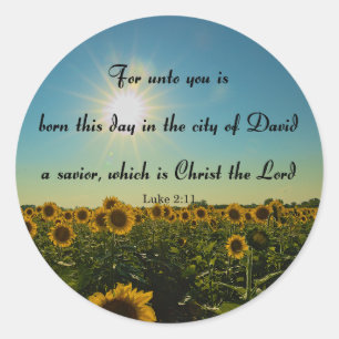 Sticker Rond Noël, Luc 2:11