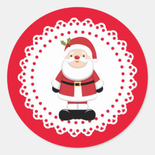 Sticker Rond Noël Père Noël