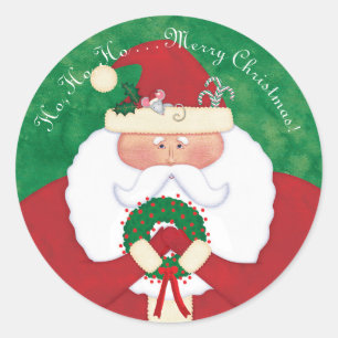 Sticker Rond Noël Père Noël