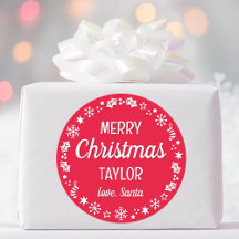 Noël Père Noël Nom personnalisé Rouge