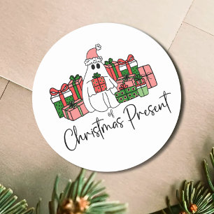 Sticker Rond Noël sympa