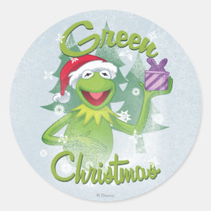 Sticker Rond Noël vert