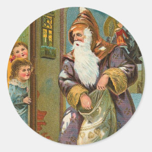 Sticker Rond Noël vintage