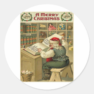 Sticker Rond Noël vintage