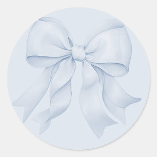 Sticker Rond Nœud bleu poussiéreux élégant