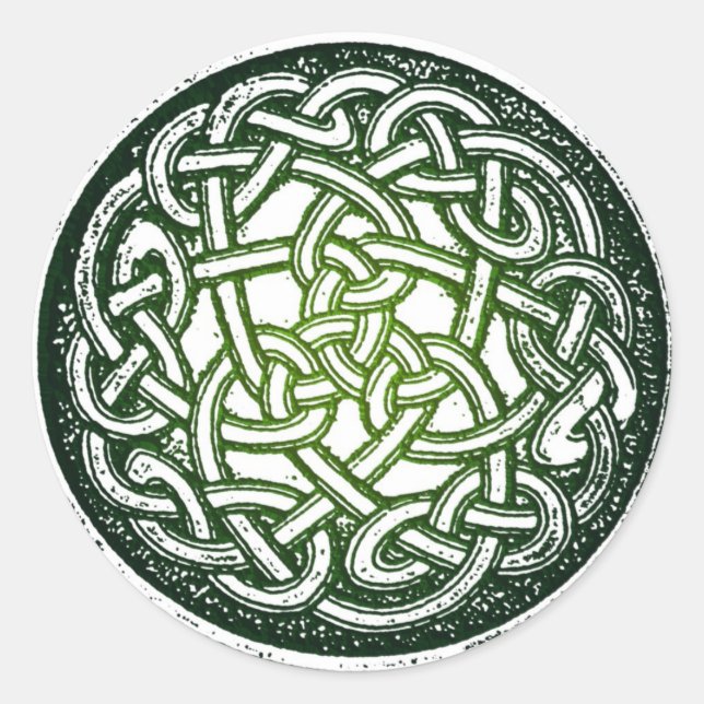 Sticker Rond Noeud celtique (traditionnel) (Devant)