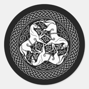 Sticker Rond Noeud d'Epona de Celtic avec des chevaux
