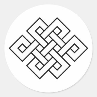 Sticker Rond Noeud Mystique - B&W 1