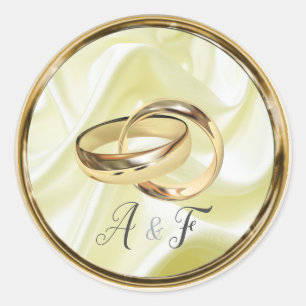 Sticker Rond Noir avec or sur soie Champagne