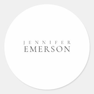 Sticker Rond Noir blanc minimaliste moderne simple