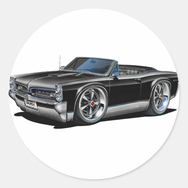 Sticker Rond Noir convertible 1966/67 GTO (Devant)