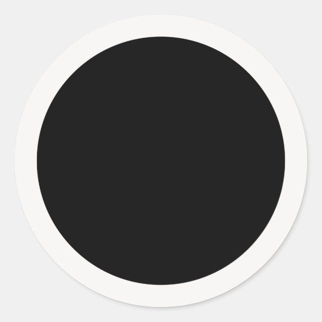Sticker Rond Noir et blanc (Devant)