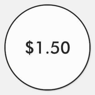 Sticker Rond Noir et blanc chic de prix à payer au détail