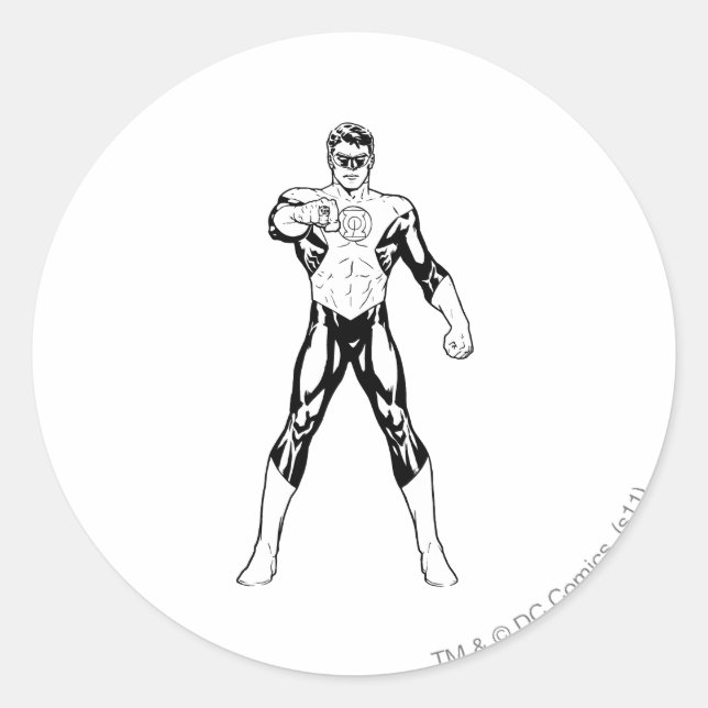 Sticker Rond Noir et blanc Perspectives d'avenir (Devant)