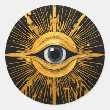 Noir et or Occulte Gris Evil Eye Starburst