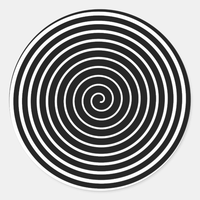 Sticker Rond Noir hypnotiseur (Devant)