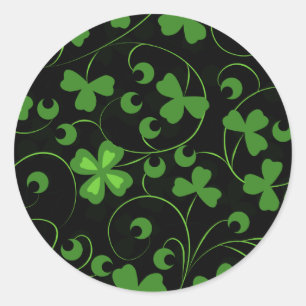 Sticker Rond noir irlandais