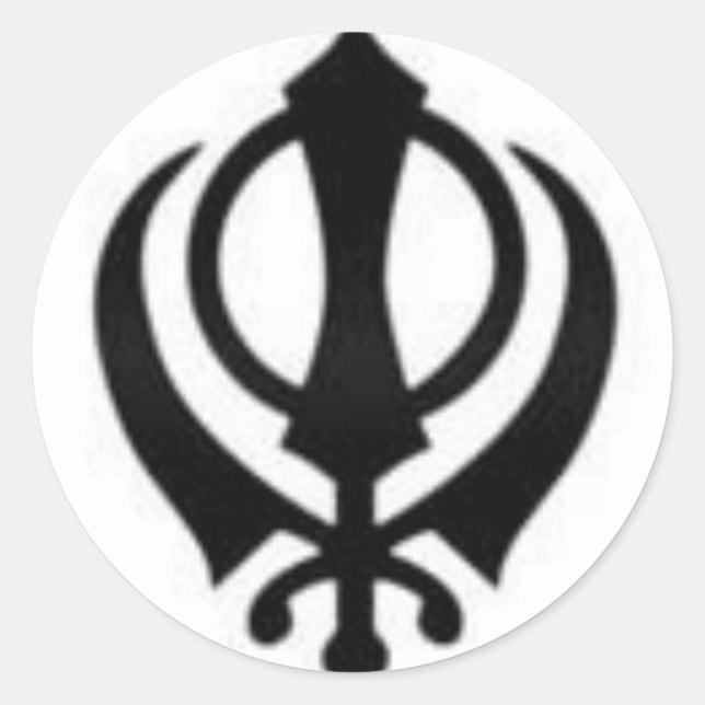 Sticker Rond Noir Khanda (Devant)
