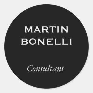 Sticker Rond Noir moderne minimaliste