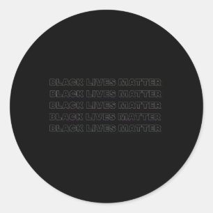 Sticker Rond Noir vit la conscience raciale