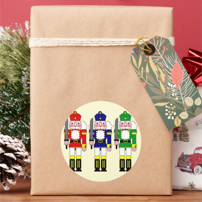 Sticker Rond Noisette Soldats Noël (vacances)