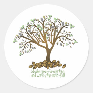 Sticker Rond Noix d'arbre familial