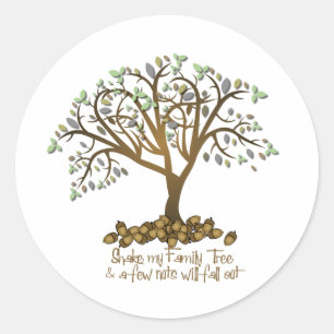 Sticker Rond Noix d'arbre familial